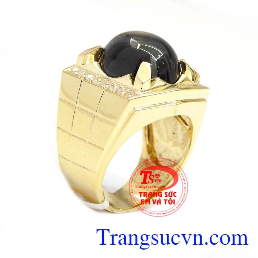 Nhẫn nam sapphire đẳng cấp, Nhẫn nam Sapphire thiên nhiên, Nhẫn nam Sapphire sang trọng.