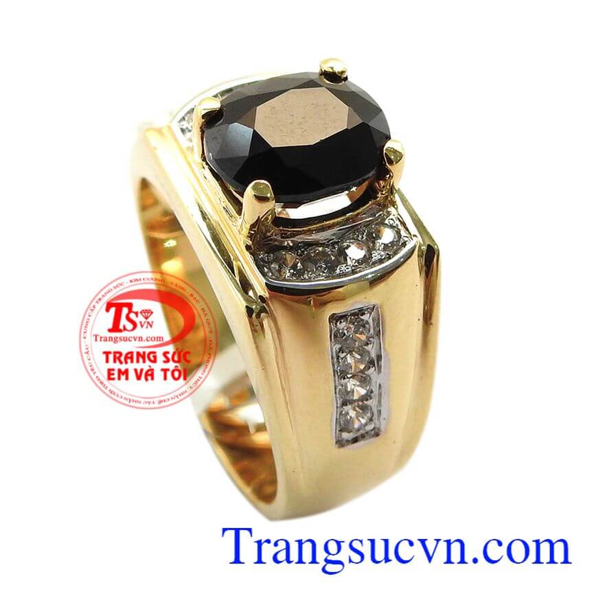 Nhẫn nam sapphire giá rẻ, Nhẫn nam sang trọng, Nhẫn nam đá Sapphire thiên nhiên.	