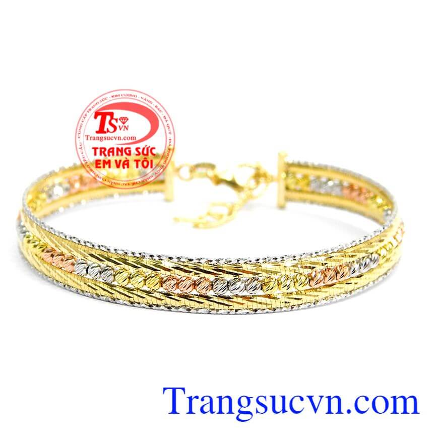 Chiếc vòng tay vàng Ý đẹp sang trọng, vòng tay cá tính mang phong cách hiện đại,Vòng tay vàng Ý đẹp