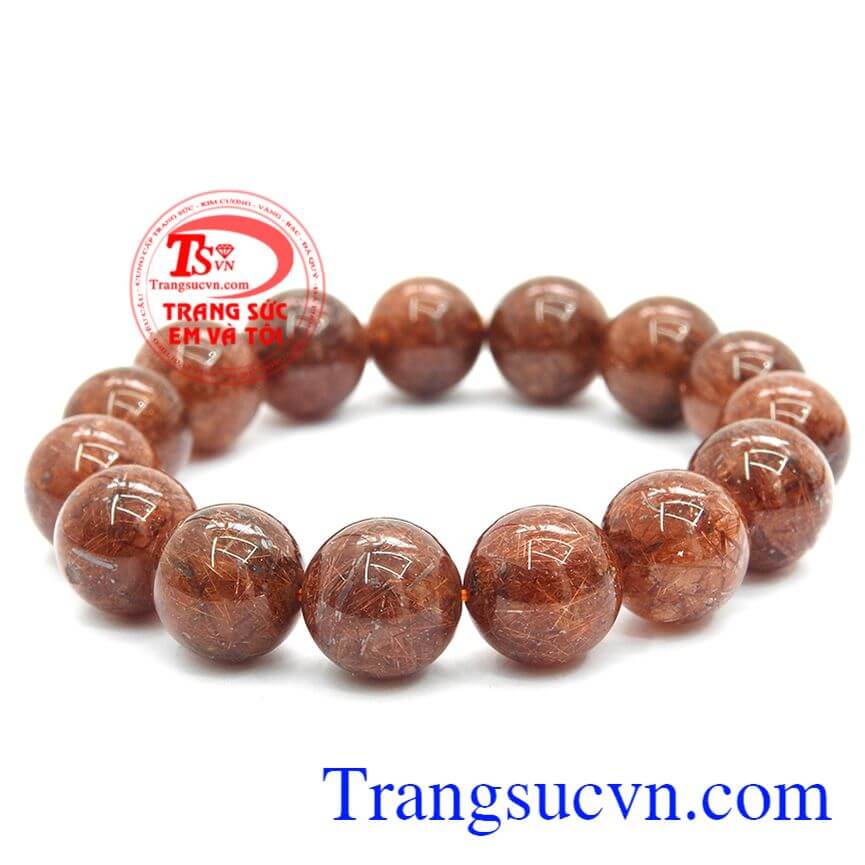 Vòng thạch anh tóc, Vòng tay thạch anh tóc nâu, Vòng tay thạch anh may mắn.