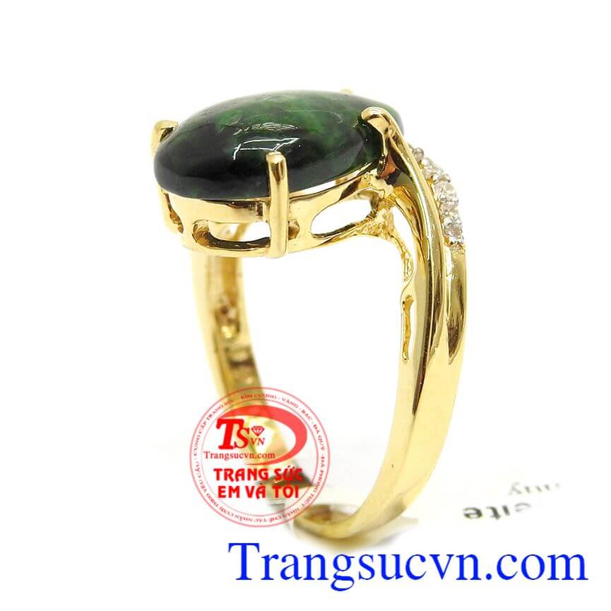 Nhẫn cẩm thạch giọt nước, Nhẫn Nữ Vàng Jadeite, nhẫn nữ vàng tây