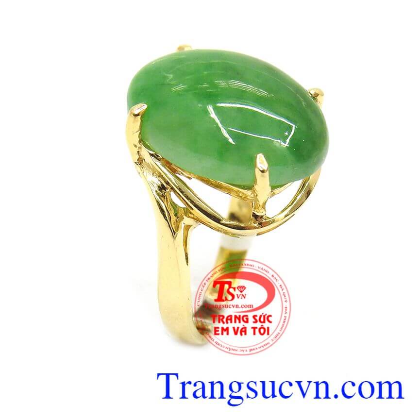 Nhẫn cẩm thạch mệnh hỏa đẹp, Nhẫn Nữ Vàng Jadeite, nhẫn nữ đẹp