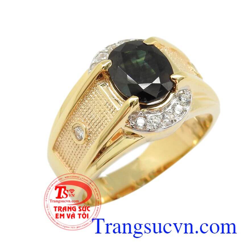 Nhẫn đá Sapphire Quyền Lực, Nhẫn nam Sapphire, Nhẫn nam phong cách