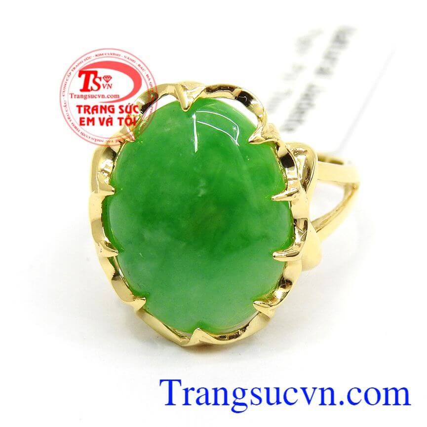 Nhẫn ngọc phỉ thúy quý phái, Nhẫn Nữ Vàng Jadeite, nhẫn nữ đá quý