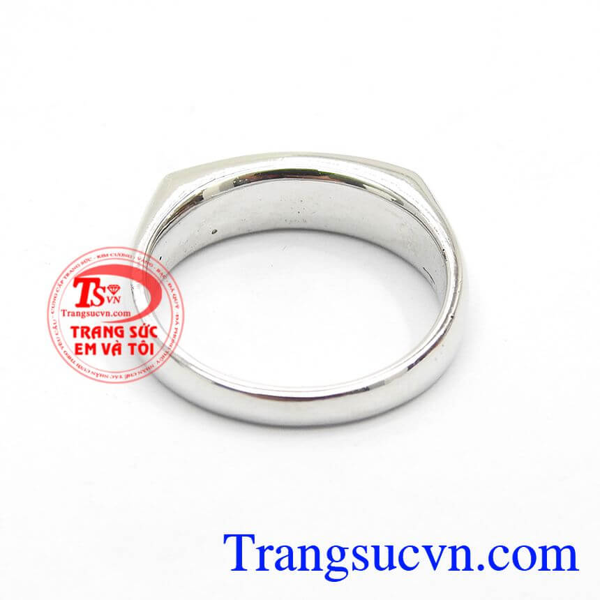 Nhẫn nữ đá quý, Nhẫn Nữ Cẩm Thạch Thiên Nhiên, Nhẫn nữ vàng trắng đẹp.