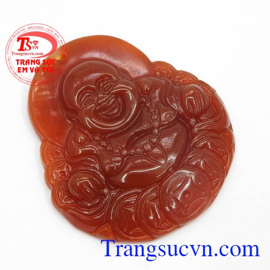 Mặt phật di lặc mã não, Mặt dây chuyền Phật di lặc, Mặt dây chuyền đẹp.