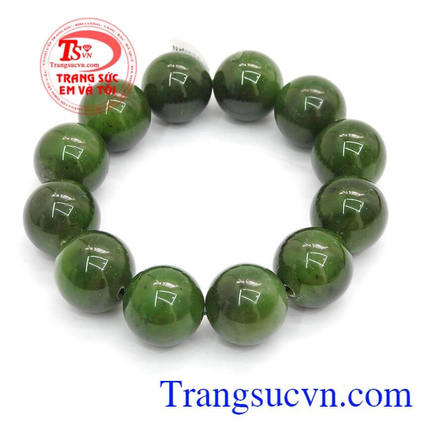 Vòng nephrite doanh nhân mệnh mộc, Vòng tay ngọc cẩm thạch, Vòng tay tài lộc