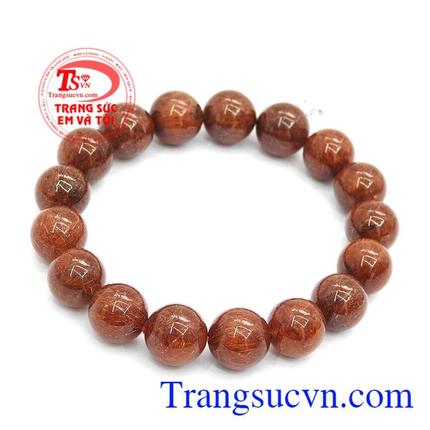 Vòng tay thạch anh tóc dầy, Vòng tay thạch anh may mắn, Vòng tay thạch anh đep.