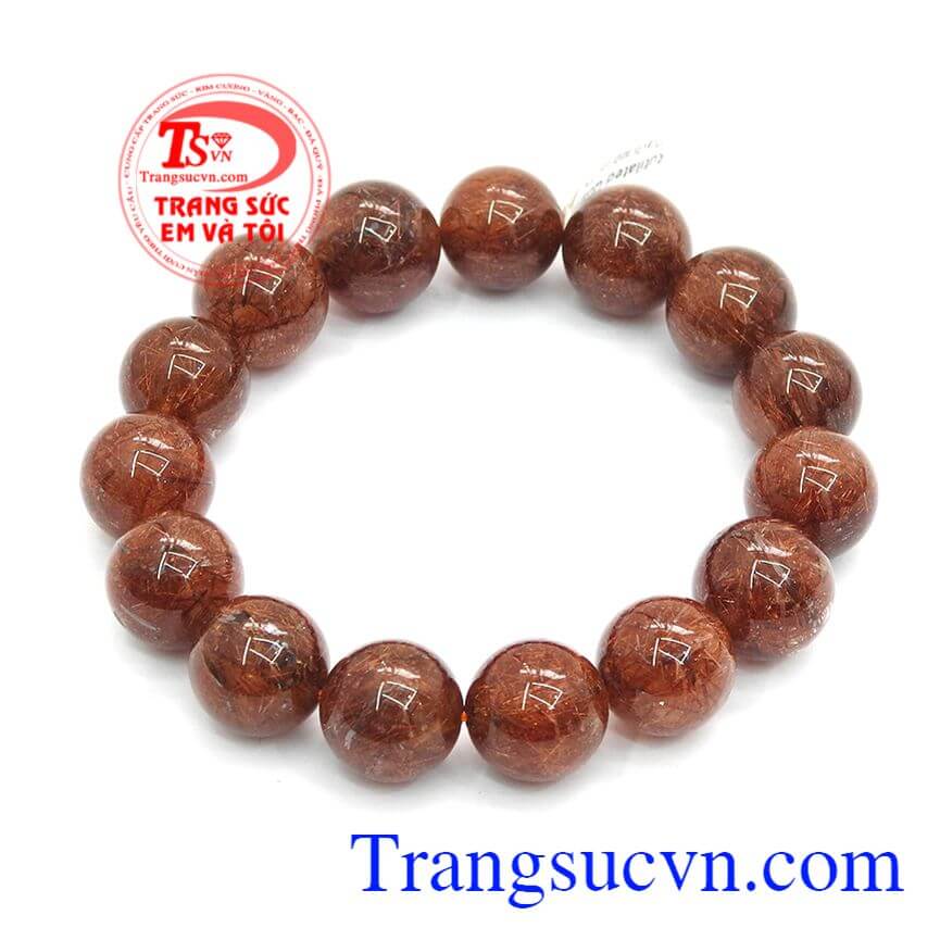 Vòng thạch anh tóc, Vòng tay thạch anh tóc nâu, Vòng tay thạch anh may mắn.