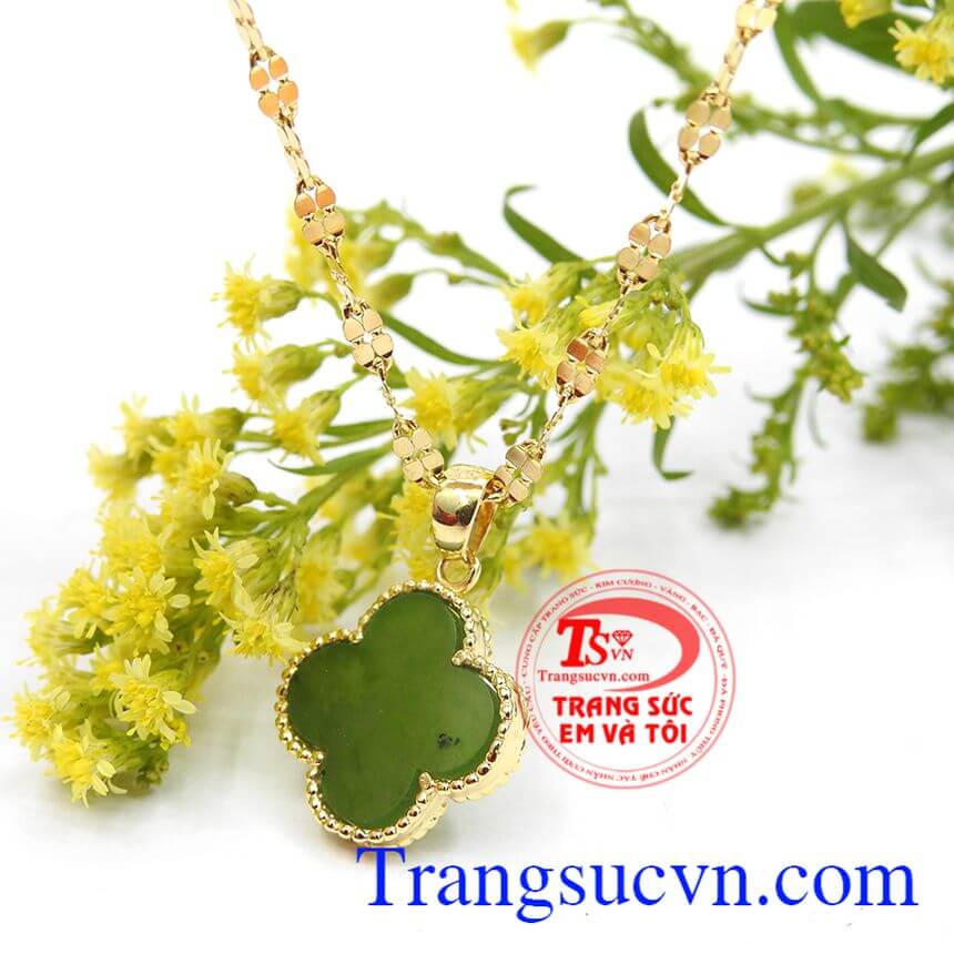 Bộ dây chuyền cỏ 4 lá, Bộ dây chuyền sang trọng, Bộ dây chuyền đẹp.	