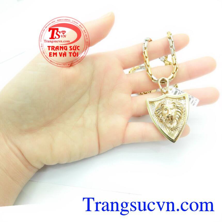 Bộ trang sức vàng nam, Bộ Trang Sức Sư Tử Cá Tính, Bộ trang sức đẹp.