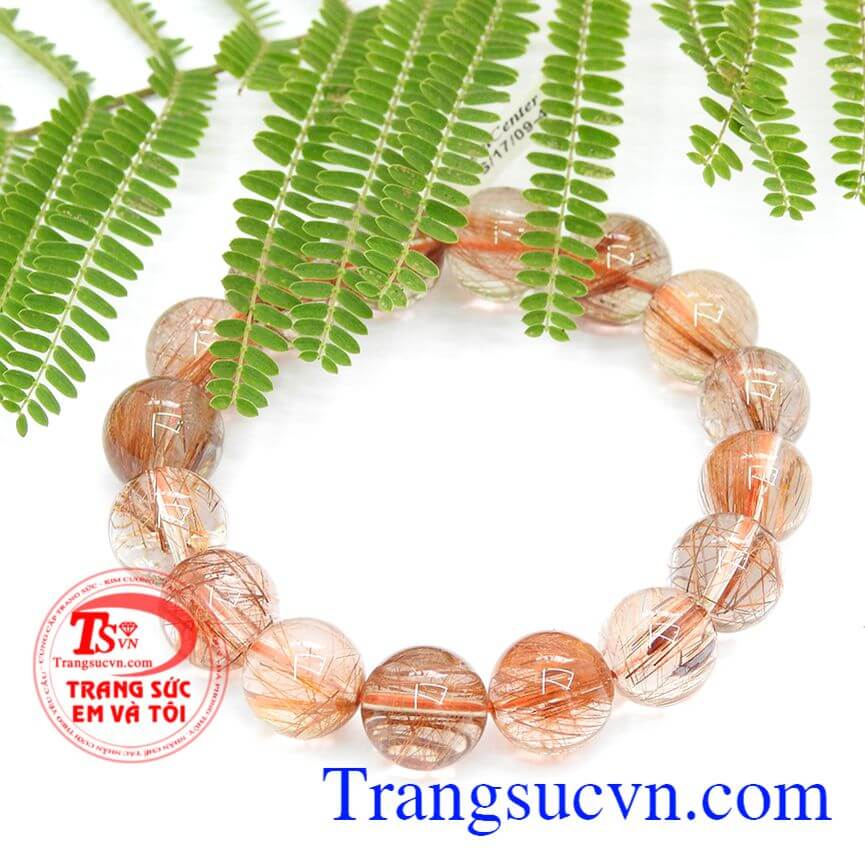 Vòng tay thạch anh tóc, Chuỗi thạch anh tóc mây, Vòng tay thạch anh may mắn.