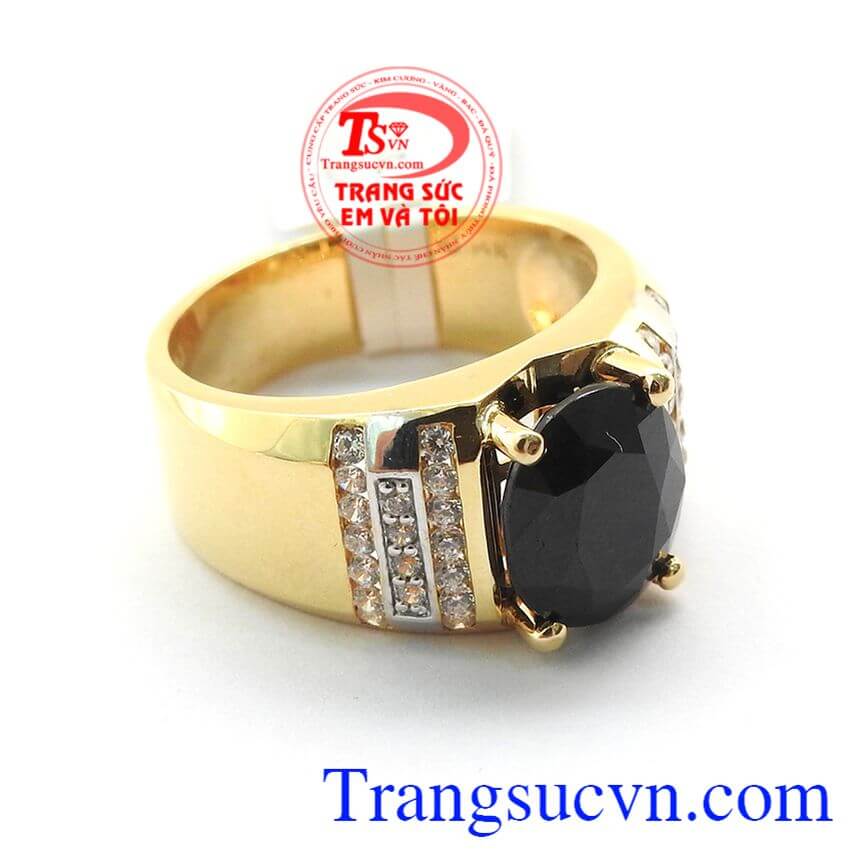 Nhẫn mệnh mộc Sapphire, Nhẫn Nam sang trọng, Nhẫn Sapphire thiên nhiên	