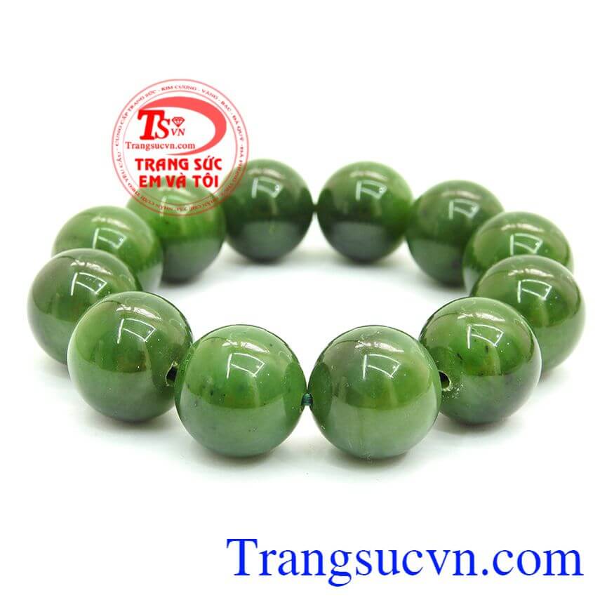 Vòng nephrite doanh nhân mệnh mộc, Vòng tay ngọc cẩm thạch, Vòng tay tài lộc