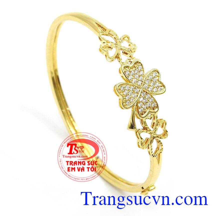 Vòng tay nữ cỏ 4 lá, Vòng tay nữ sang trọng, Vòng tay nữ đẹp.