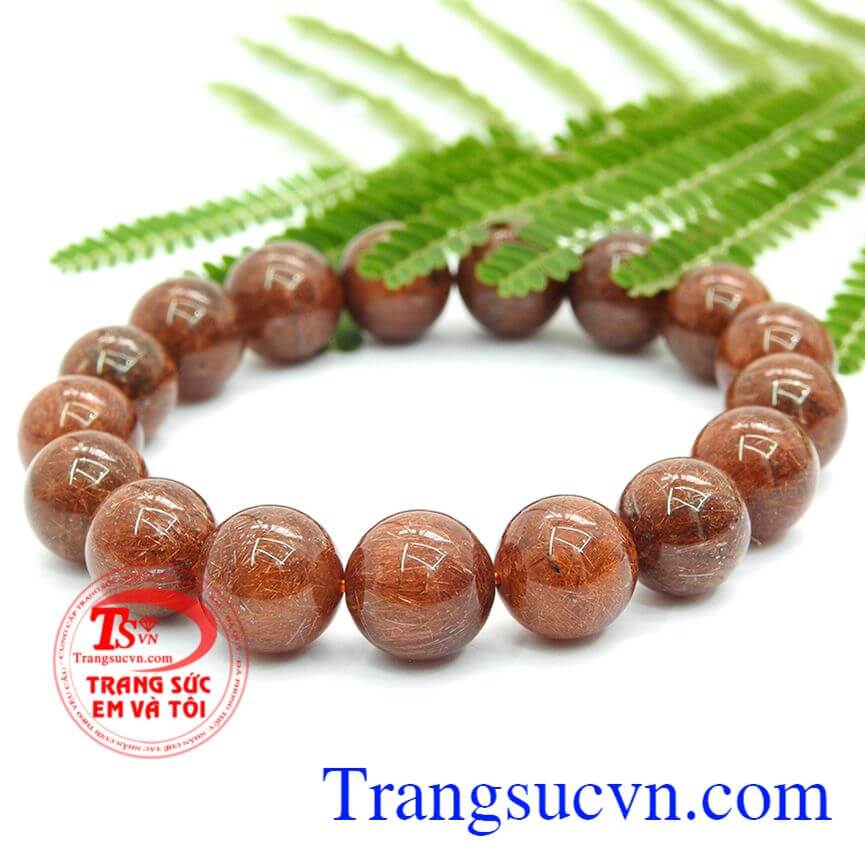 Vòng tay thạch anh tóc dầy, Vòng tay thạch anh may mắn, Vòng tay thạch anh đep.