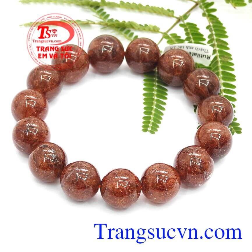 Vòng thạch anh tóc, Vòng tay thạch anh tóc nâu, Vòng tay thạch anh may mắn.