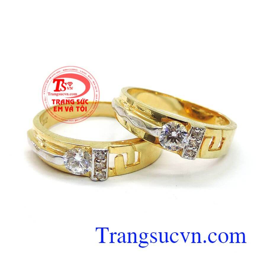 Đôi nhẫn cưới minh chứng tình yêu, nhẫn cưới đẹp, nhẫn cưới vàng tây