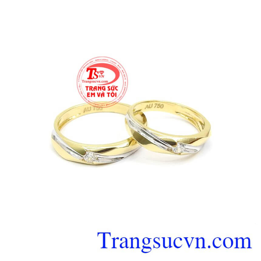 Đôi Nhẫn Hạnh Phúc Đong Đầy, nhẫn cưới 18k, nhẫn cưới đẹp Đôi Nhẫn Hạnh Phúc Đong Đầy, nhẫn cưới 18k, nhẫn cưới đẹp