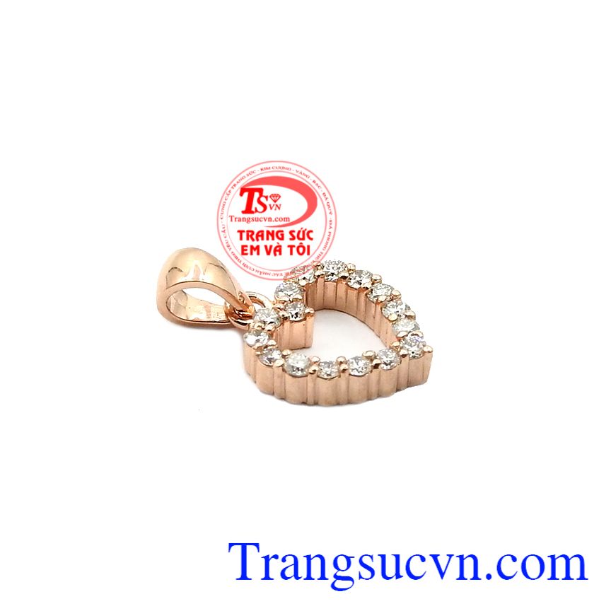 Mặt dây nữ vàng hồng tình yêu, Mặt dây chuyền nữ, Mặt dây vàng sang trọng Mặt dây nữ vàng hồng tình yêu, Mặt dây chuyền nữ, Mặt dây vàng sang trọng