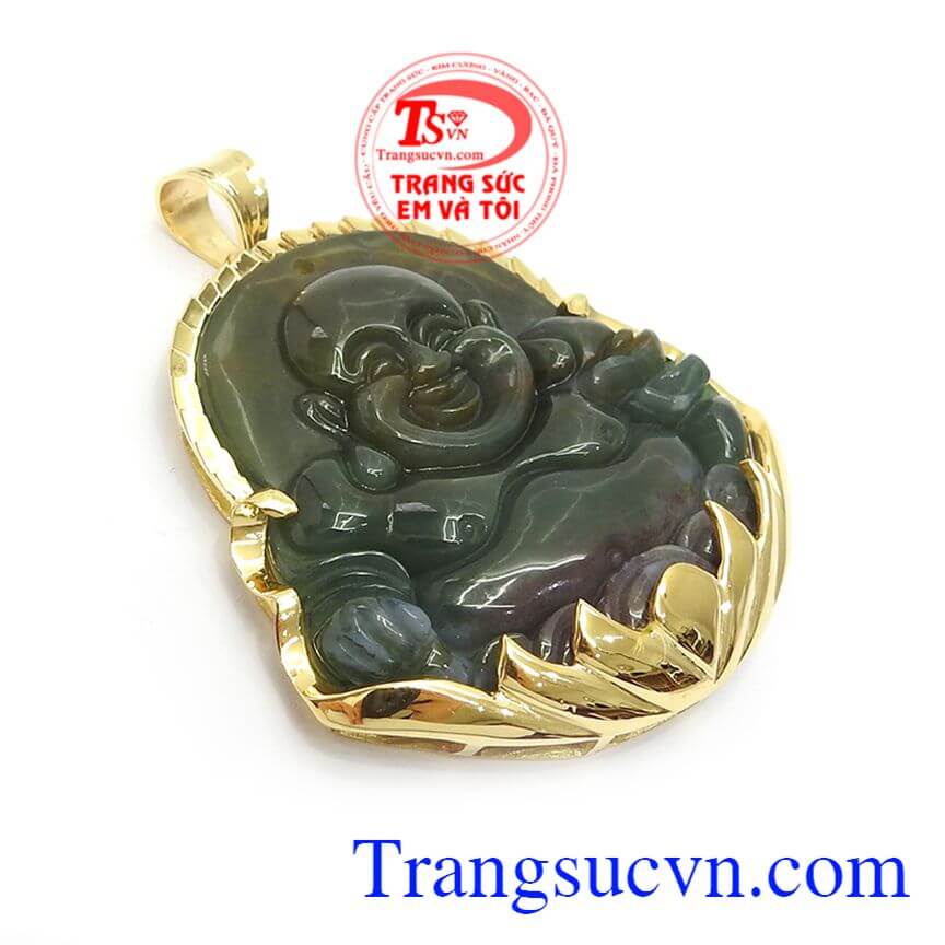 Mặt Di Lặc Bọc Vàng Tài Lộc, mặt dây chuyền vàng tây, mặt Phật bọc vàng