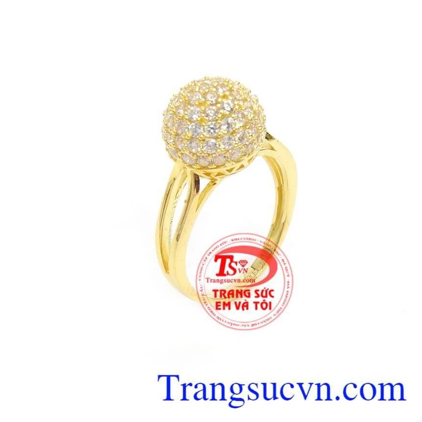 Nhẫn cầu may mắn, nhẫn nữ đẹp, nhẫn nữ vàng tây