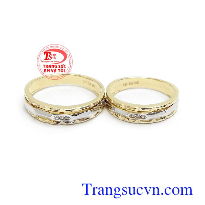 Nhẫn cưới 10k Korea thủy chung, nhẫn cưới vàng tây, nhẫn cưới Hàn Quốc