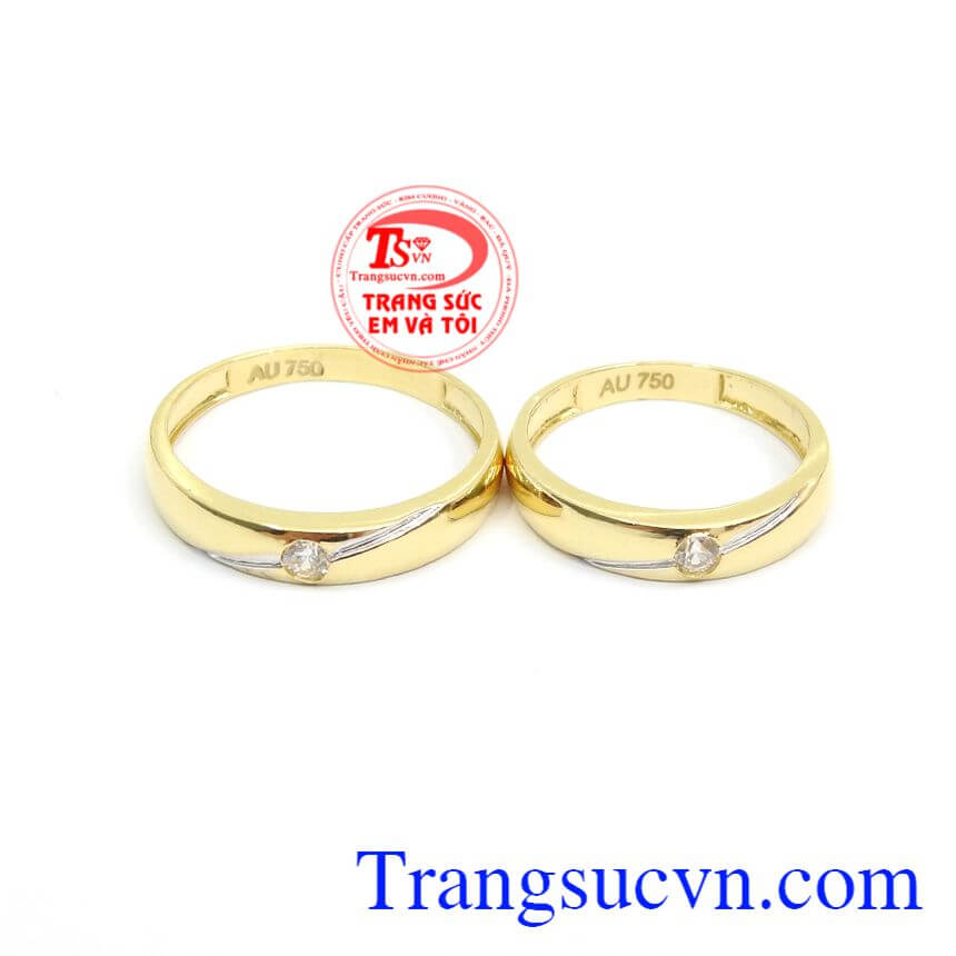 Nhẫn Cưới Hạnh Phúc Chung Đôi, nhẫn cưới đẹp, nhẫn cưới vàng tây