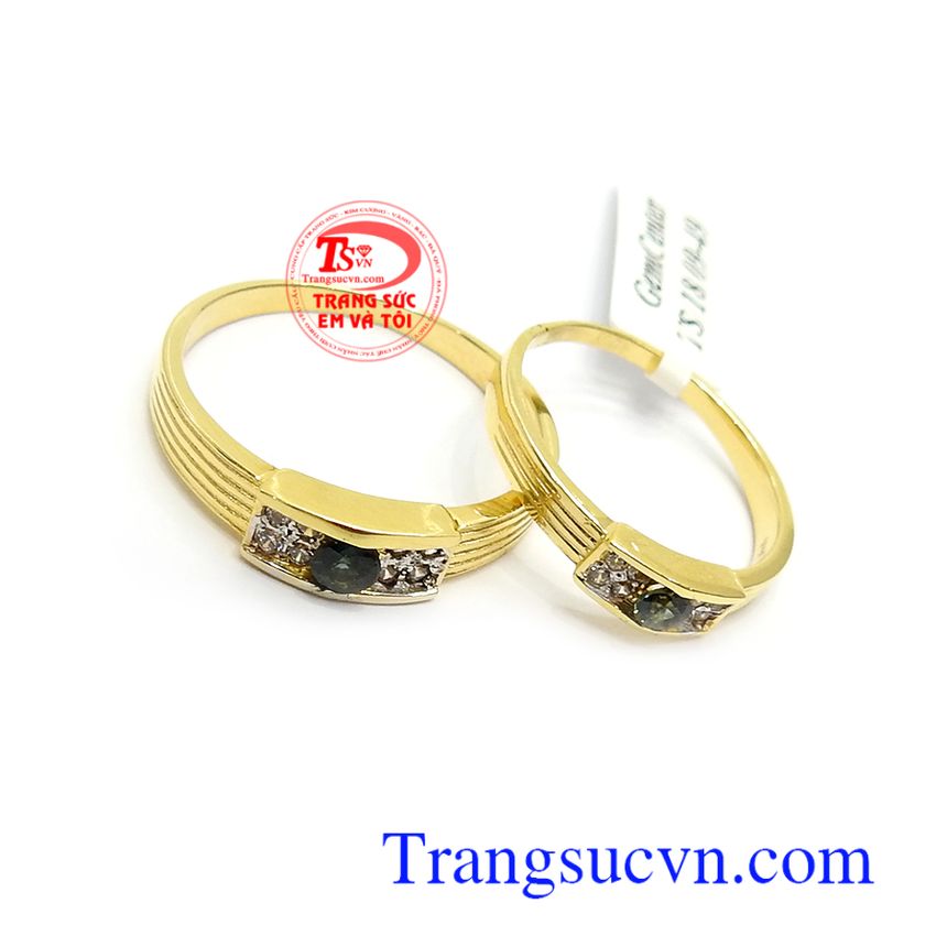 Nhẫn Cưới Sapphire Tình Yêu Viên Mãn, nhẫn cưới vàng tây, nhẫn cưới đẹp Nhẫn Cưới Sapphire Tình Yêu Viên Mãn, nhẫn cưới vàng tây, nhẫn cưới đẹp