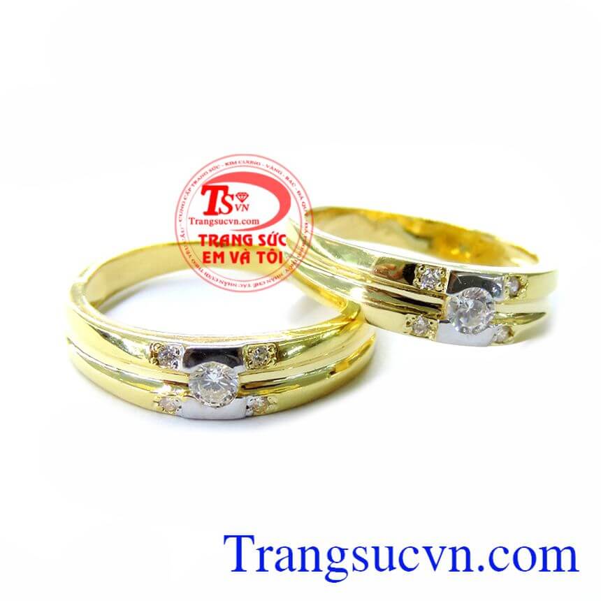 Nhẫn Cưới Son Sắt 10K, nhẫn cưới đẹp, nhẫn cưới sang trọng