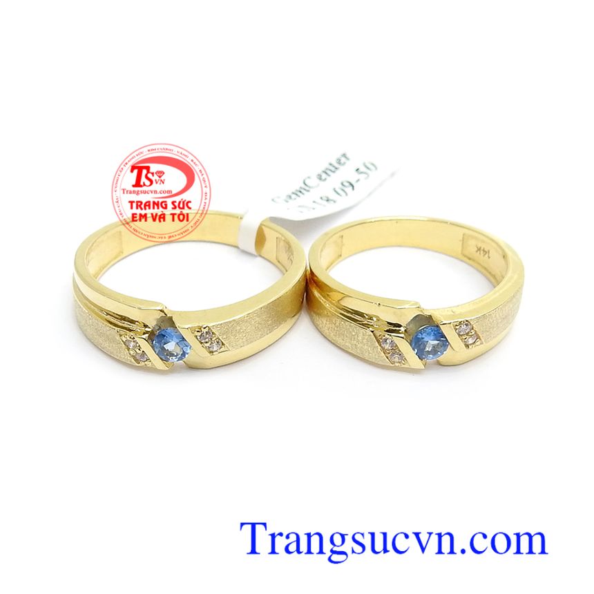Nhẫn cưới Topaz hạnh phúc lứa đôi, nhẫn cưới đẹp, nhẫn cưới vàng tây Nhẫn cưới Topaz hạnh phúc lứa đôi, nhẫn cưới đẹp, nhẫn cưới vàng tây