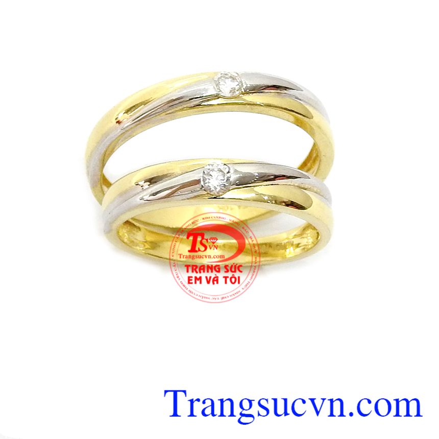 Nhẫn cưới vàng tây giá rẻ, nhẫn cưới đẹp, nhẫn cưới vàng tây