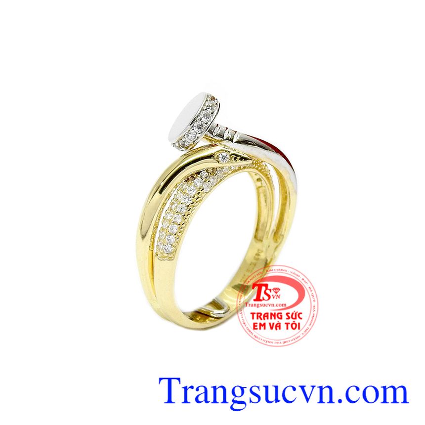 Nhẫn đinh nhập khẩu Hàn Quốc, nhẫn nữ vàng tây, nhẫn nữ sang trọng Nhẫn đinh nhập khẩu Hàn Quốc, nhẫn nữ vàng tây, nhẫn nữ sang trọng