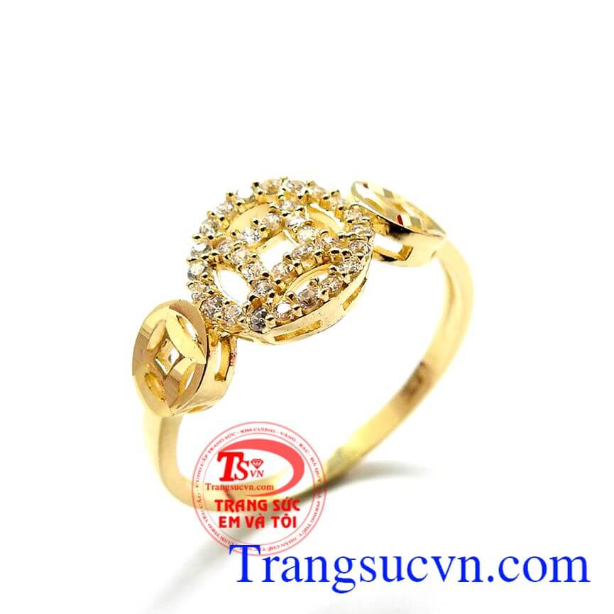 Nhẫn kim tiền phong thủy, nhẫn nữ đẹp, nhẫn nữ vàng