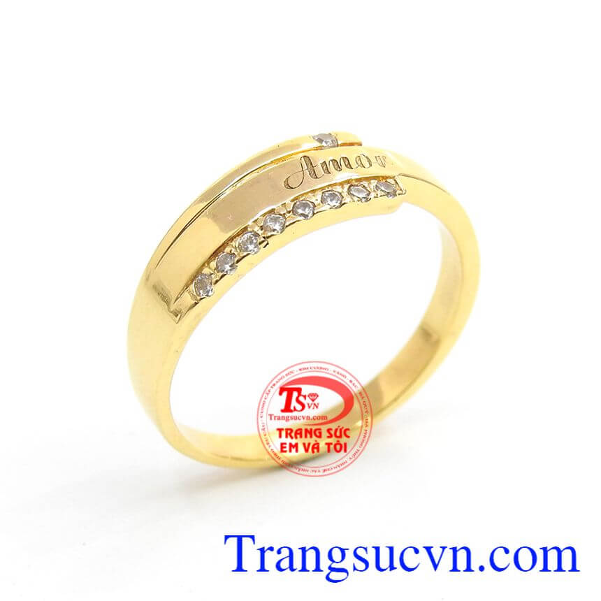 Nhẫn nữ Amor vàng tây 14k, nhẫn nữ vàng tây, nhẫn nữ đẹp Nhẫn nữ Amor vàng tây 14k, nhẫn nữ vàng tây, nhẫn nữ đẹp