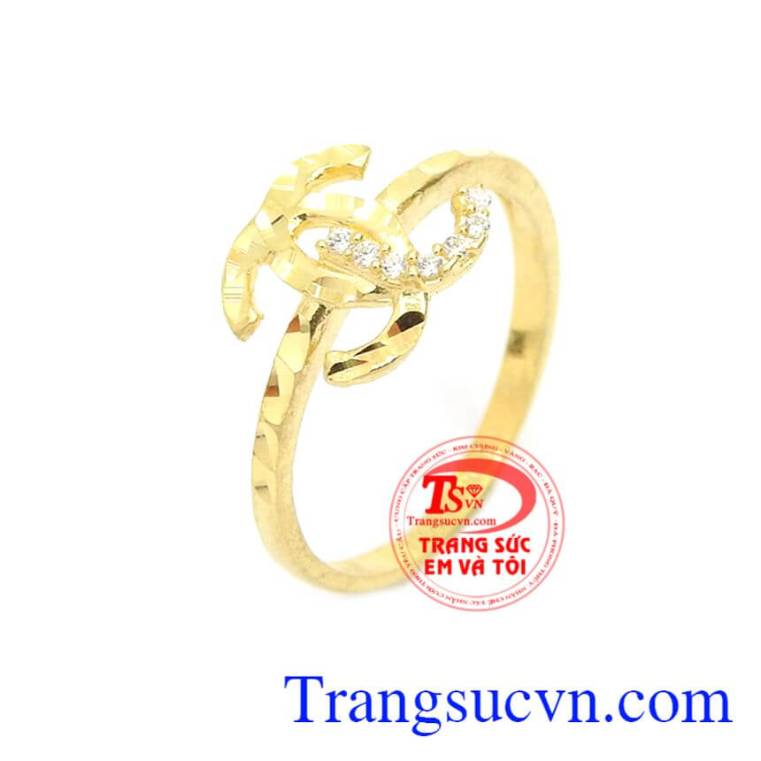 Nhẫn nữ chanel đẹp, nhẫn nữ vàng tây, nhẫn nữ đẹp Nhẫn nữ sáng bóng đẹp, nhẫn nữ vàng tây, nhẫn nữ đẹp