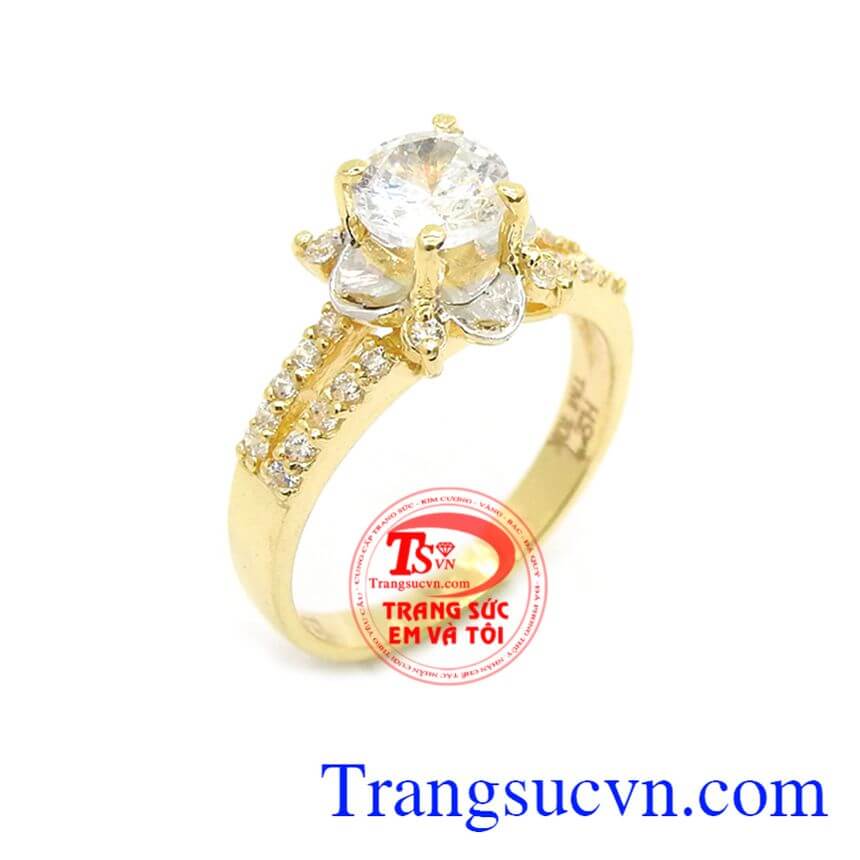 Nhẫn nữ đính đá sang trọng, nhẫn nữ vàng tây, nhẫn nữ đẹp