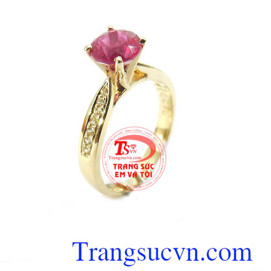 Nhẫn nữ ruby sang trọng, nhẫn nữ vàng, nhẫn nữ