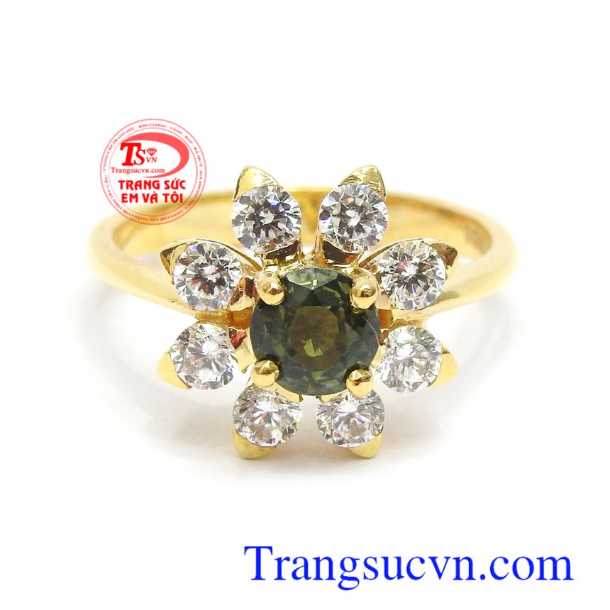 Nhẫn nữ Sapphire may mắn 14k, nhẫn nữ vàng tây, nhẫn nữ đẹp Nhẫn nữ Sapphire may mắn 14k, nhẫn nữ vàng tây, nhẫn nữ đẹp