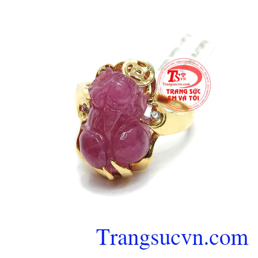 Nhẫn ruby tỳ hưu tài lộc, nhẫn nữ tỳ hưu, nhẫn nữ đẹp Nhẫn ruby tỳ hưu tài lộc, nhẫn nữ tỳ hưu, nhẫn nữ đẹp