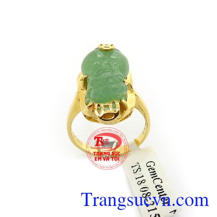 Nhẫn Tỳ Hưu Aventurine Bình An, nhẫn nữ vàng tây, nhẫn nữ tỳ hưu Nhẫn Tỳ Hưu Aventurine Bình An, nhẫn nữ vàng tây, nhẫn nữ tỳ hưu