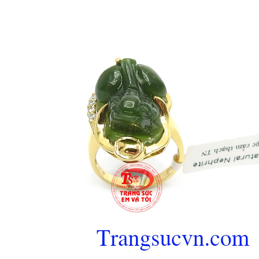Nhẫn Tỳ Hưu Nephrite Thiên Nhiên, nhẫn nữ tỳ hưu, nhẫn nữ sang trọng Nhẫn Tỳ Hưu Nephrite Thiên Nhiên, nhẫn nữ tỳ hưu, nhẫn nữ sang trọng