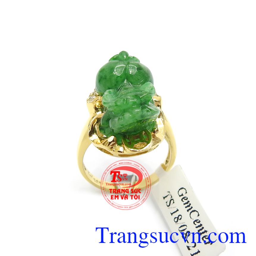 Nhẫn Tỳ Hưu Phỉ Thúy Thịnh Vượng, nhẫn nữ tỳ hưu, nhẫn ngọc cẩm thạch thiên nhiên Nhẫn Tỳ Hưu Phỉ Thúy Thịnh Vượng, nhẫn nữ tỳ hưu, nhẫn ngọc cẩm thạch thiên nhiên