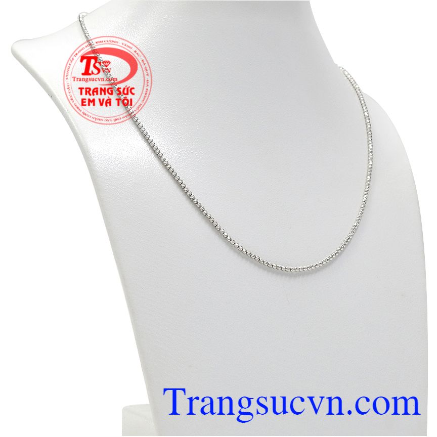 Dây chuyền vàng trắng lấp lánh, Dây chuyền vàng tây, Dây chuyền nữ thời trang Dây chuyền vàng trắng lấp lánh, Dây chuyền vàng tây, Dây chuyền nữ thời trang