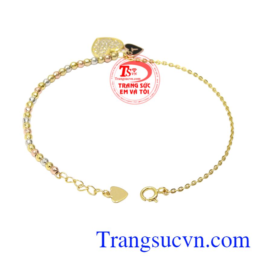 Lắc tay trái tim độc đáo, Lắc tay nữ vàng, Lắc vàng tây xinh xắn Lắc tay trái tim độc đáo, Lắc tay nữ vàng, Lắc vàng tây xinh xắn
