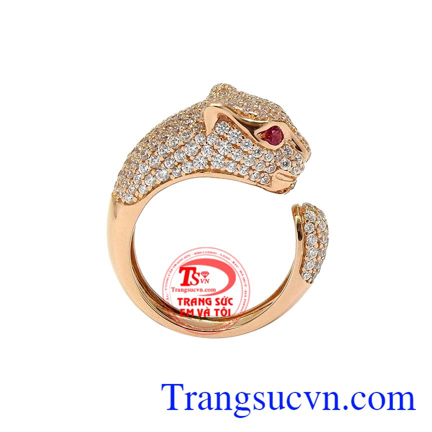 Nhẫn báo hồng ấn tượng, Nhẫn vàng tây nữ, Nhẫn nữ vàng sang trọng Nhẫn báo hồng ấn tượng, Nhẫn vàng tây nữ, Nhẫn nữ vàng sang trọng