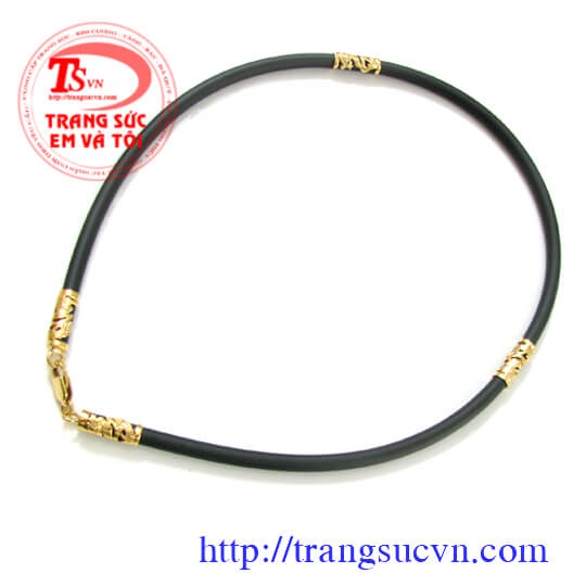 Dây da bọc vàng 18k nam, day da boc vang 18k nam