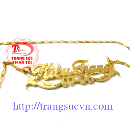Dây chuyền Chữ Vàng Tên mình