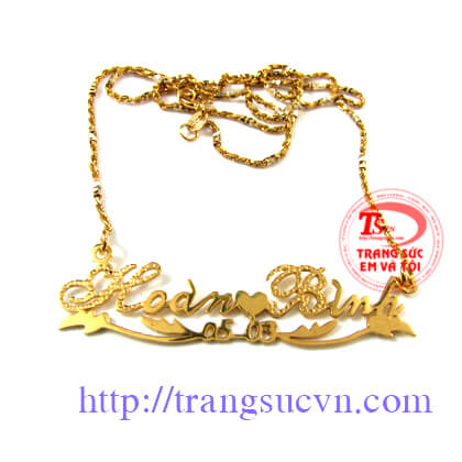 Dây Chuyền Mặt Chữ Vàng