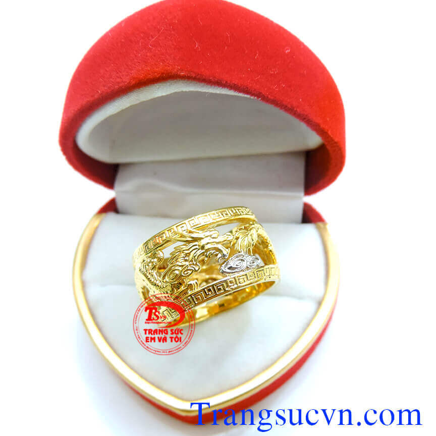 Nhẫn nam rồng đẹp, nhẫn nam vàng tây 